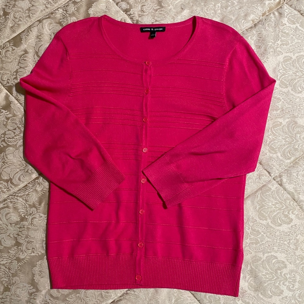 Cable & Gauge 3/4 sleeve cardigan